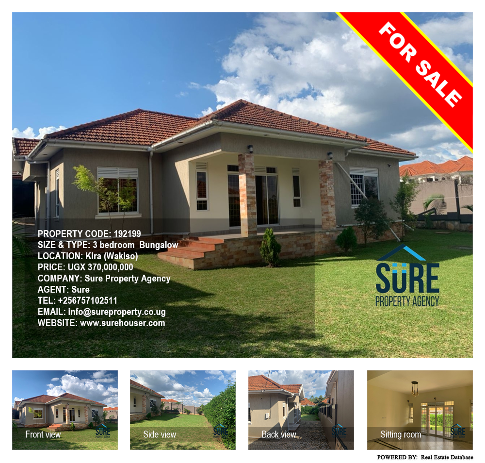 3 bedroom Bungalow  for sale in Kira Wakiso Uganda, code: 192199