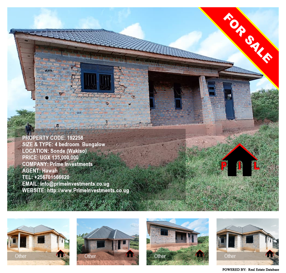 4 bedroom Bungalow  for sale in Sonde Wakiso Uganda, code: 192258