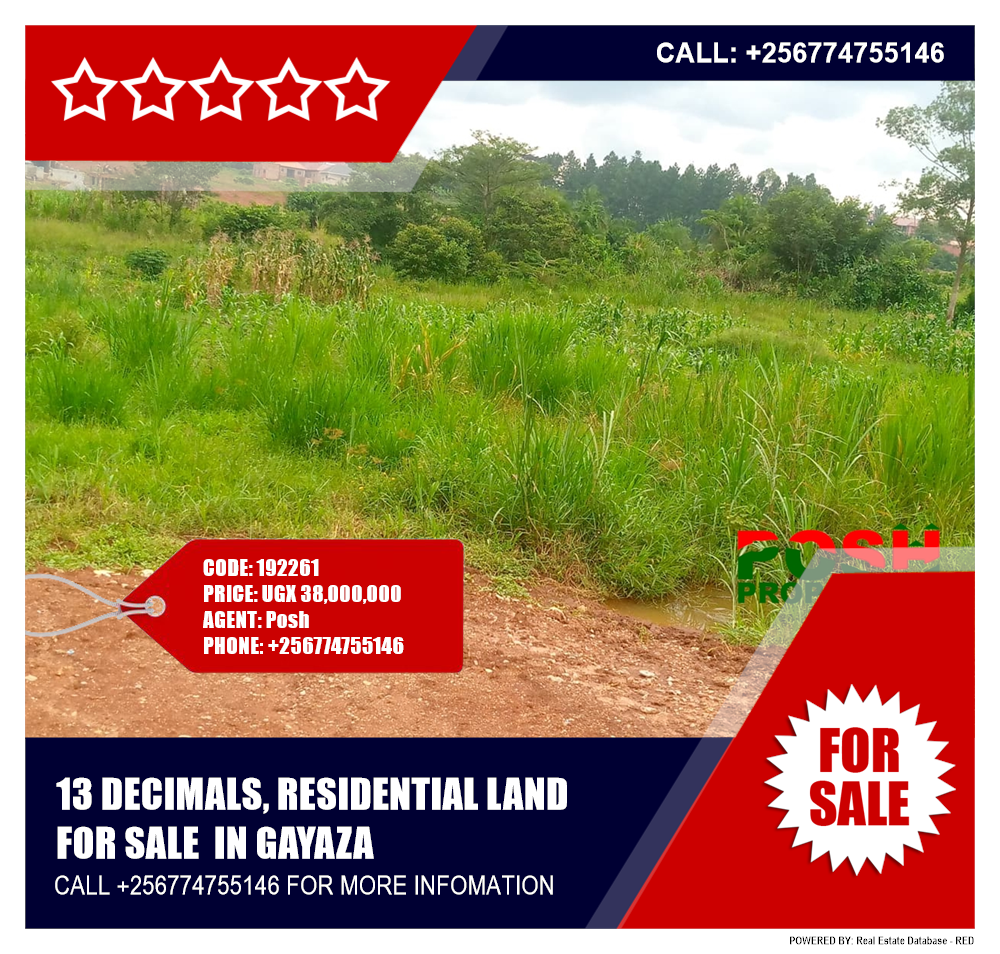 Residential Land  for sale in Gayaza Wakiso Uganda, code: 192261