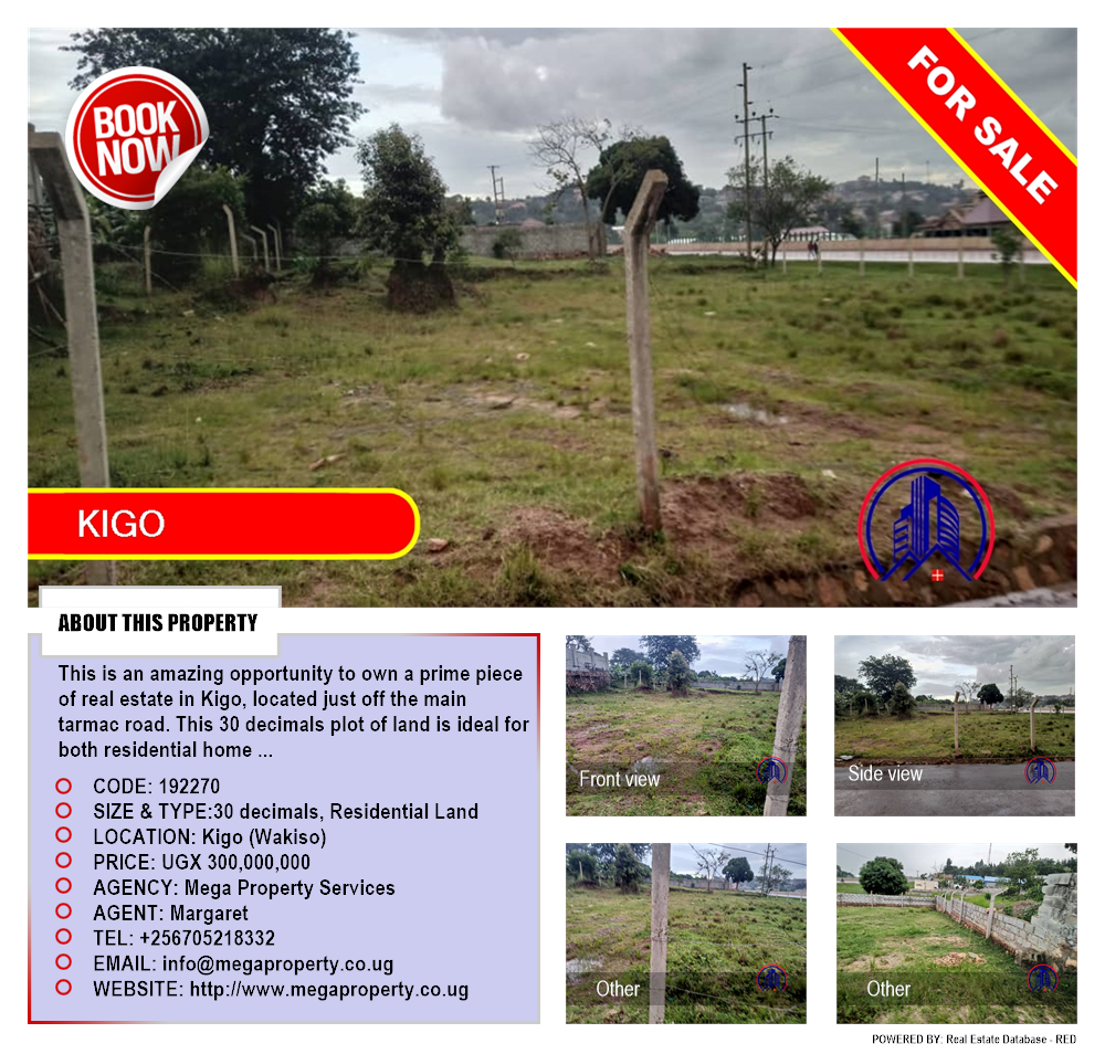 Residential Land  for sale in Kigo Wakiso Uganda, code: 192270