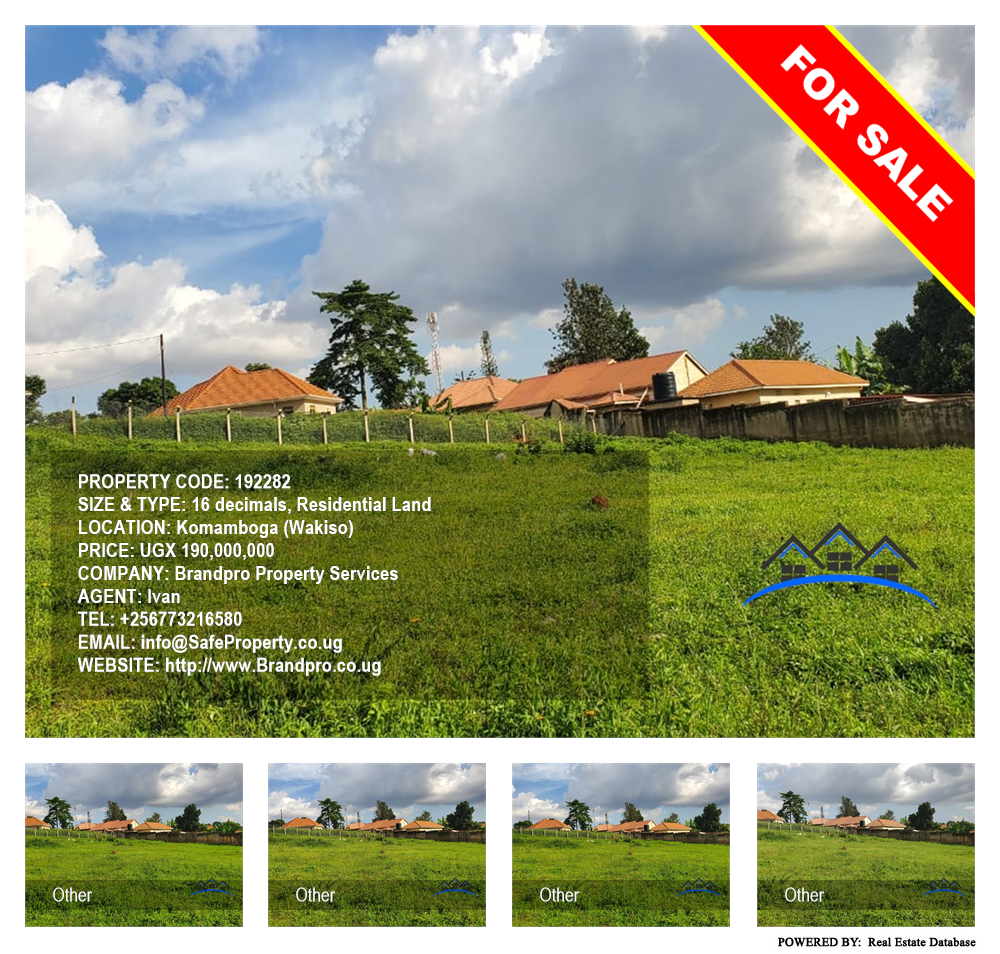 Residential Land  for sale in Komamboga Wakiso Uganda, code: 192282