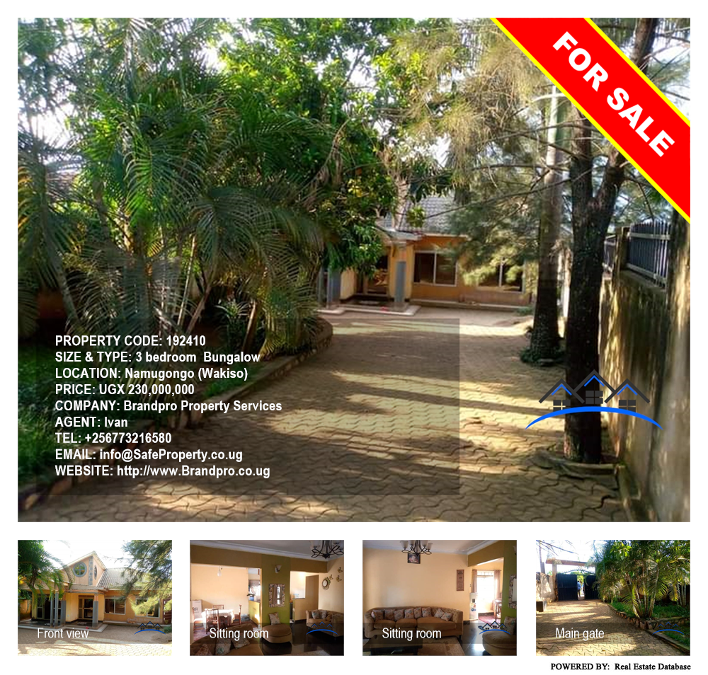 3 bedroom Bungalow  for sale in Namugongo Wakiso Uganda, code: 192410