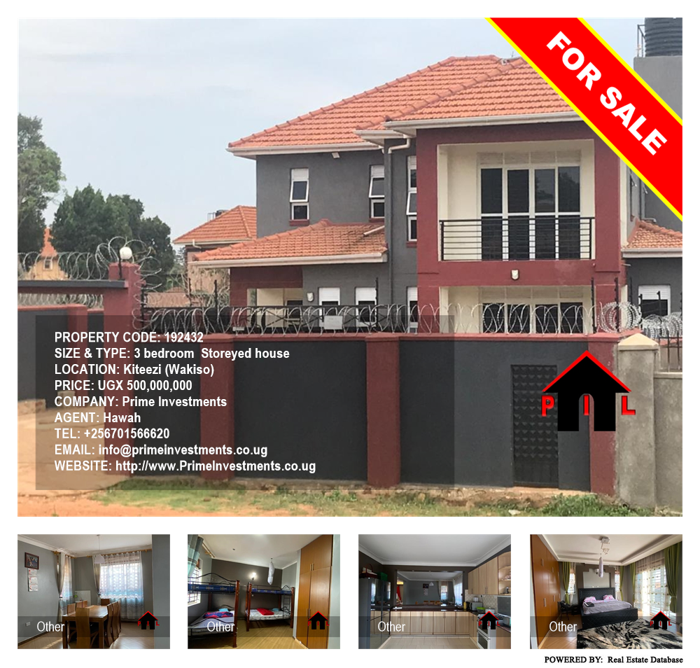 3 bedroom Storeyed house  for sale in Kiteezi Wakiso Uganda, code: 192432