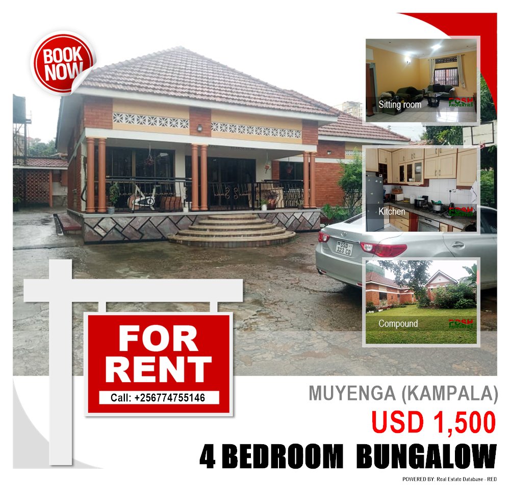 4 bedroom Bungalow  for rent in Muyenga Kampala Uganda, code: 192457