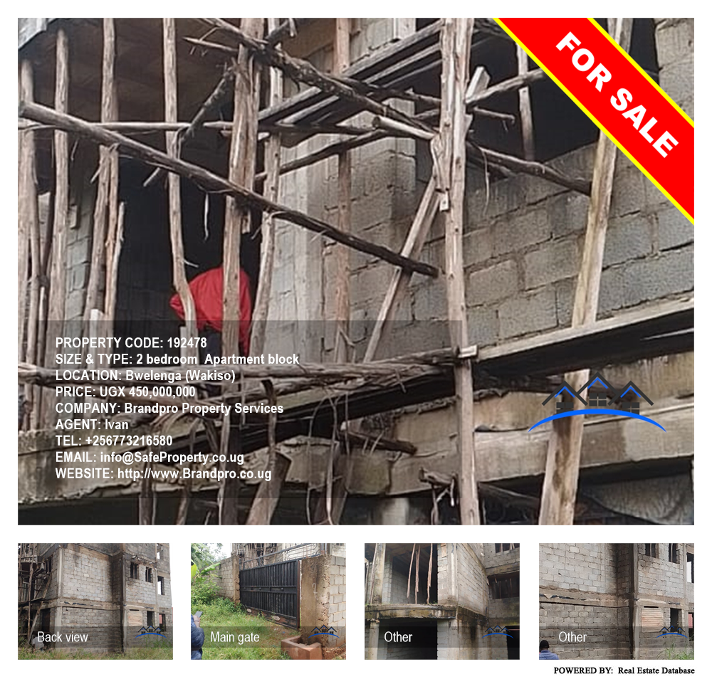 2 bedroom Apartment block  for sale in Bwelenga Wakiso Uganda, code: 192478