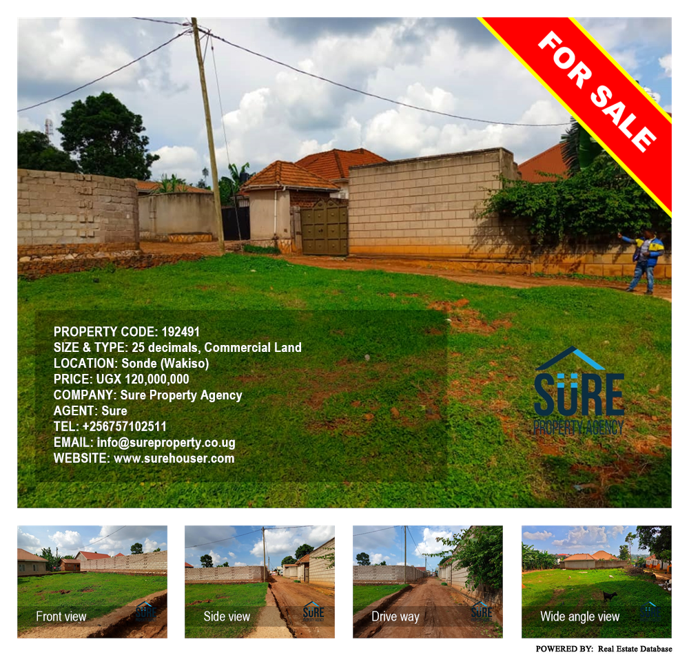 Commercial Land  for sale in Sonde Wakiso Uganda, code: 192491