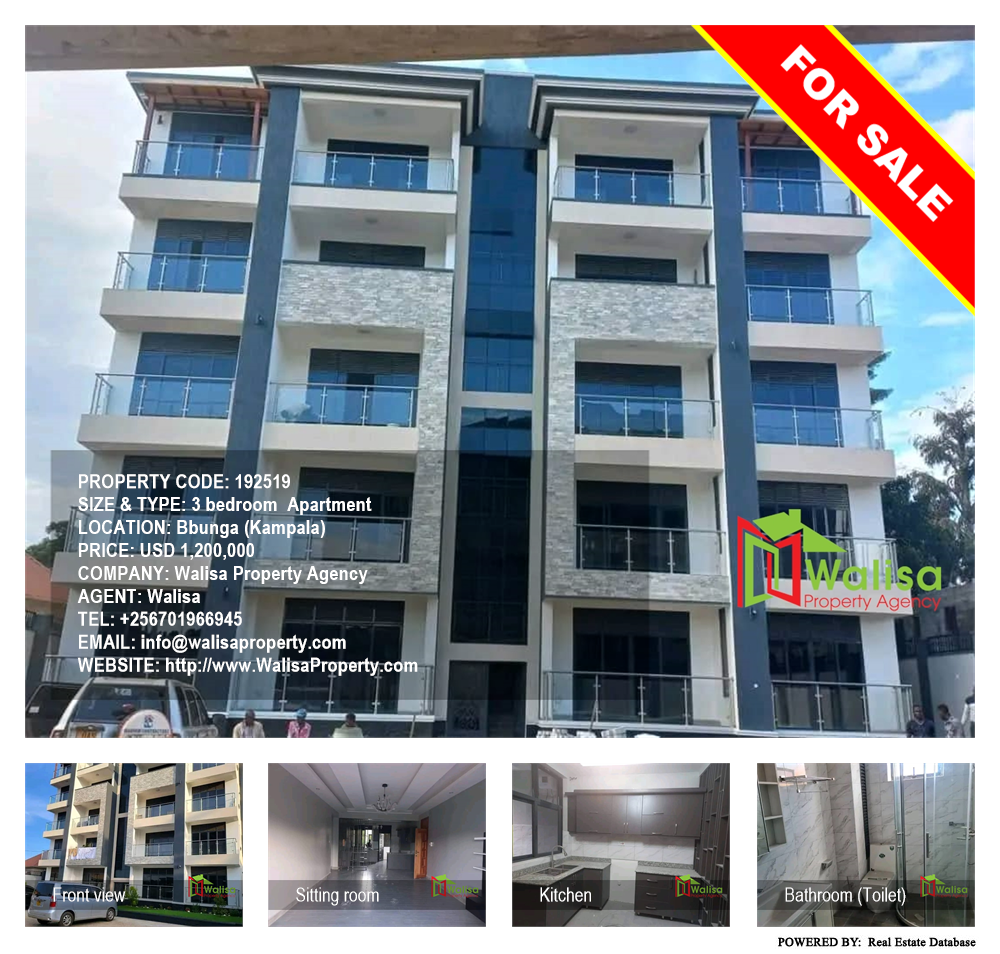 3 bedroom Apartment  for sale in Bbunga Kampala Uganda, code: 192519