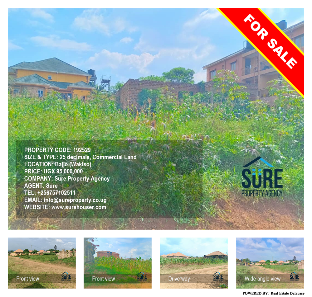 Commercial Land  for sale in Bajjo Wakiso Uganda, code: 192529