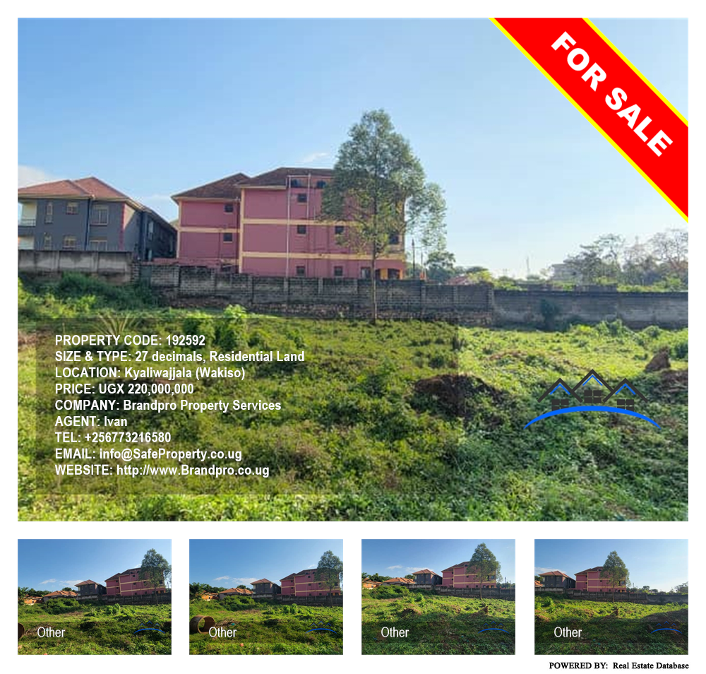 Residential Land  for sale in Kyaliwajjala Wakiso Uganda, code: 192592