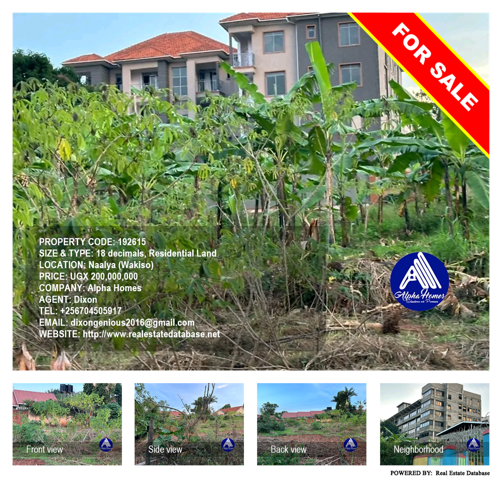 Residential Land  for sale in Naalya Wakiso Uganda, code: 192615