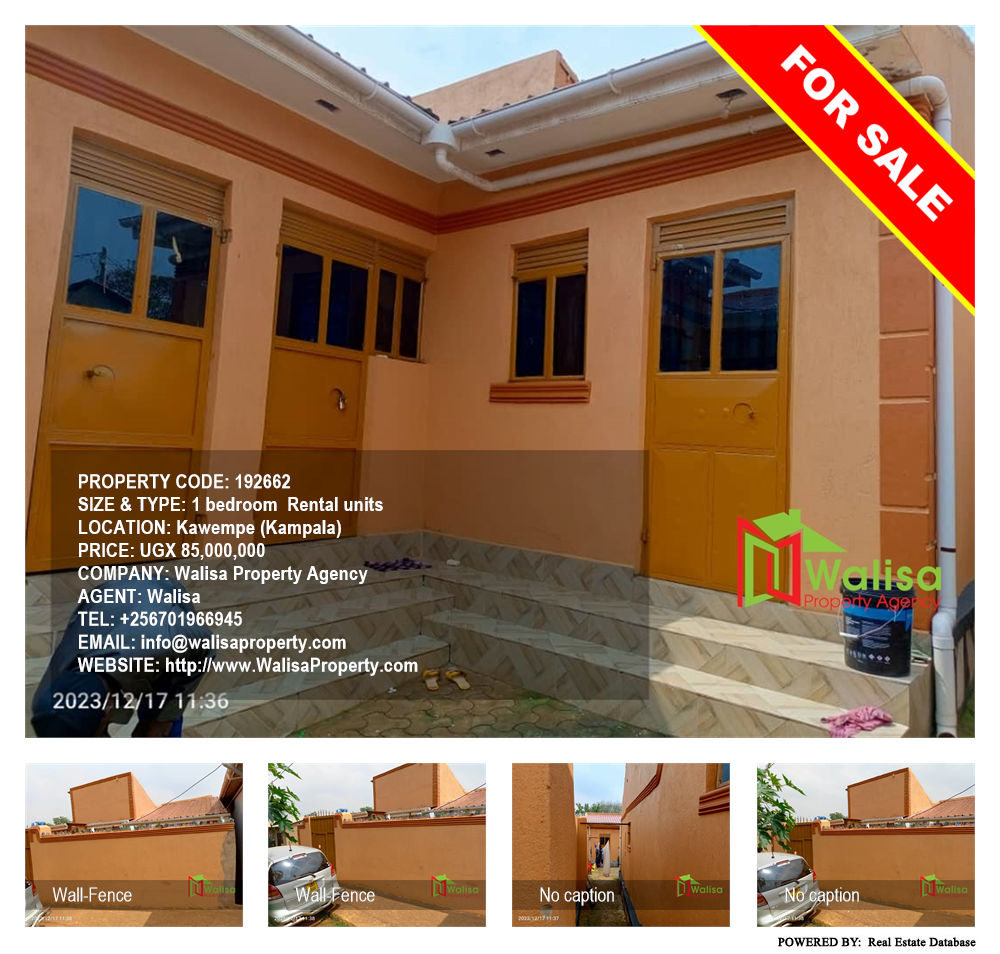 1 bedroom Rental units  for sale in Kawempe Kampala Uganda, code: 192662