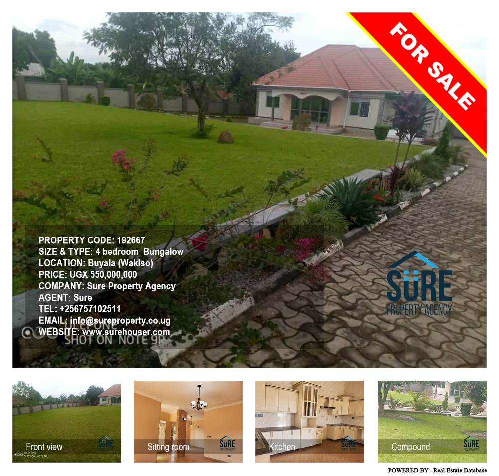 4 bedroom Bungalow  for sale in Buyala Wakiso Uganda, code: 192667