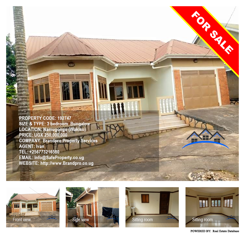 3 bedroom Bungalow  for sale in Namugongo Wakiso Uganda, code: 192747