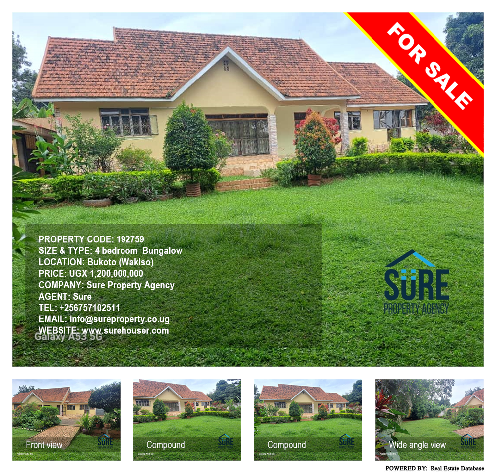 4 bedroom Bungalow  for sale in Bukoto Wakiso Uganda, code: 192759