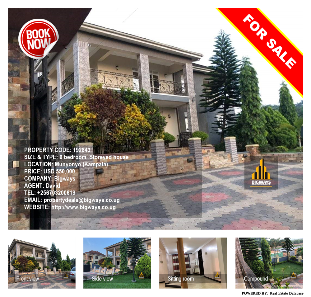 6 bedroom Storeyed house  for sale in Munyonyo Kampala Uganda, code: 192843