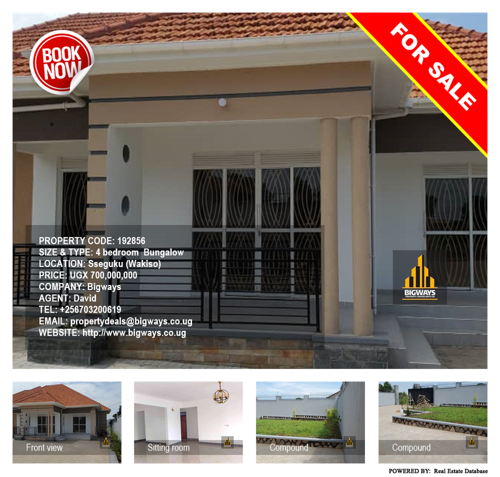 4 bedroom Bungalow  for sale in Seguku Wakiso Uganda, code: 192856