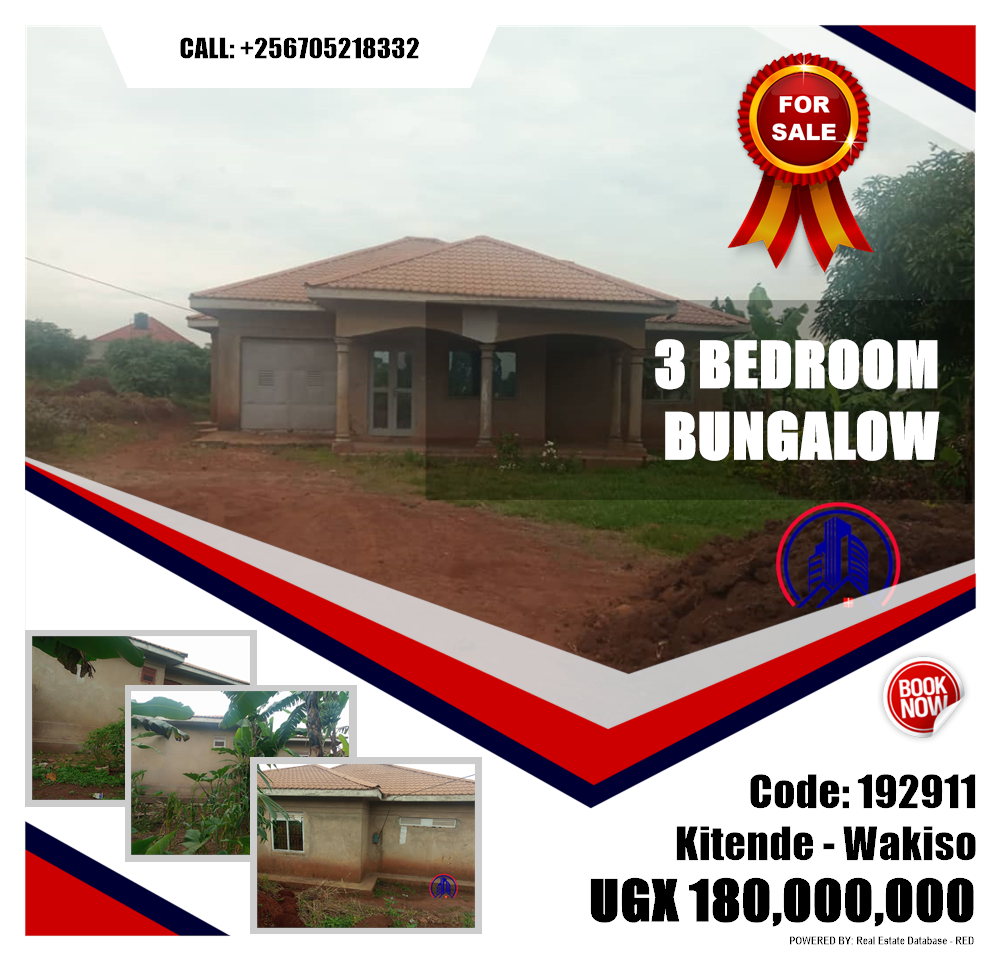 3 bedroom Bungalow  for sale in Kitende Wakiso Uganda, code: 192911