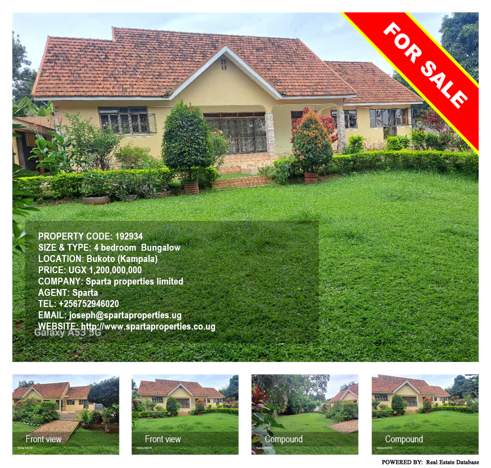 4 bedroom Bungalow  for sale in Bukoto Kampala Uganda, code: 192934