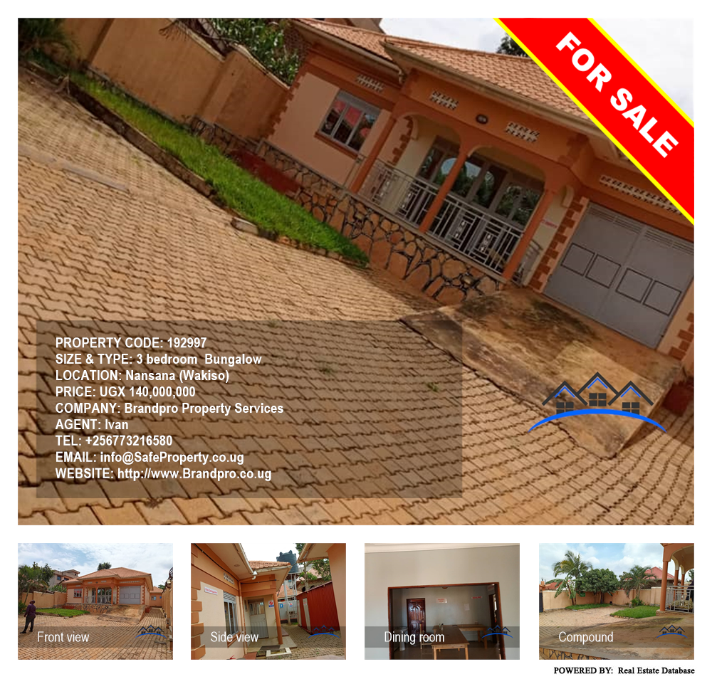 3 bedroom Bungalow  for sale in Nansana Wakiso Uganda, code: 192997