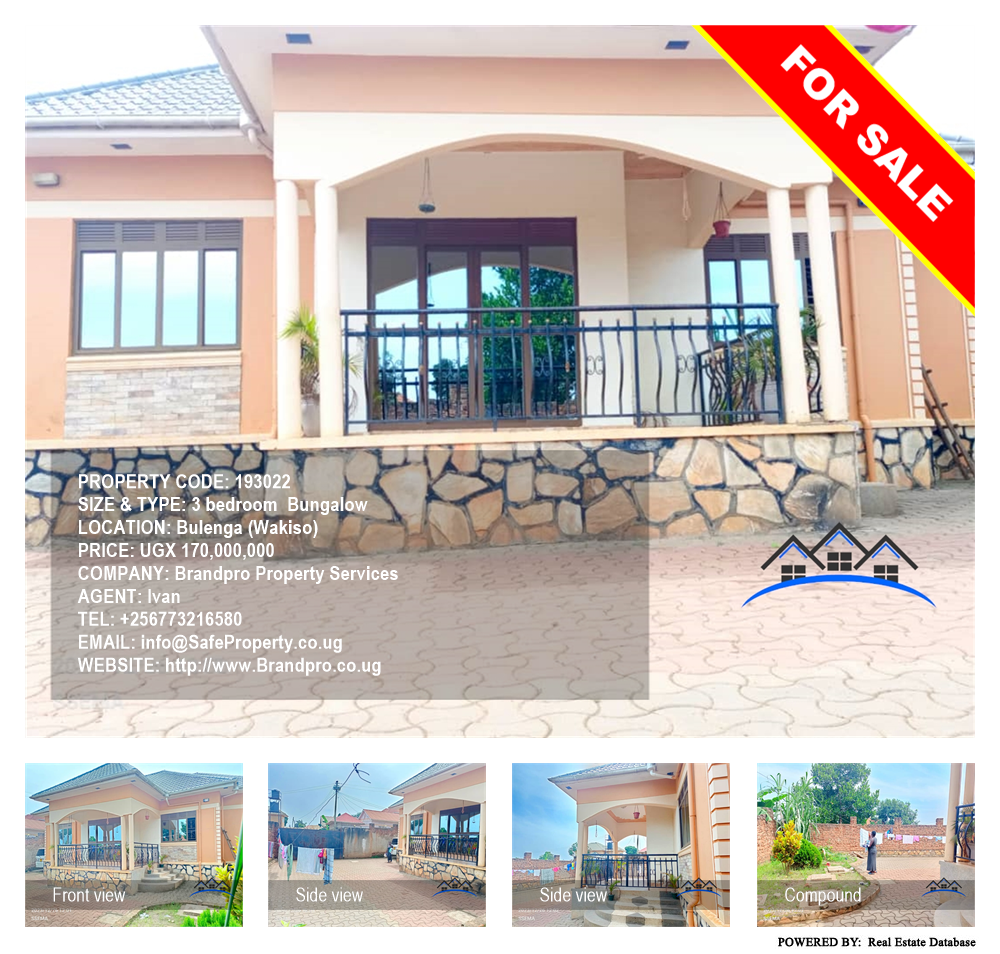 3 bedroom Bungalow  for sale in Bulenga Wakiso Uganda, code: 193022