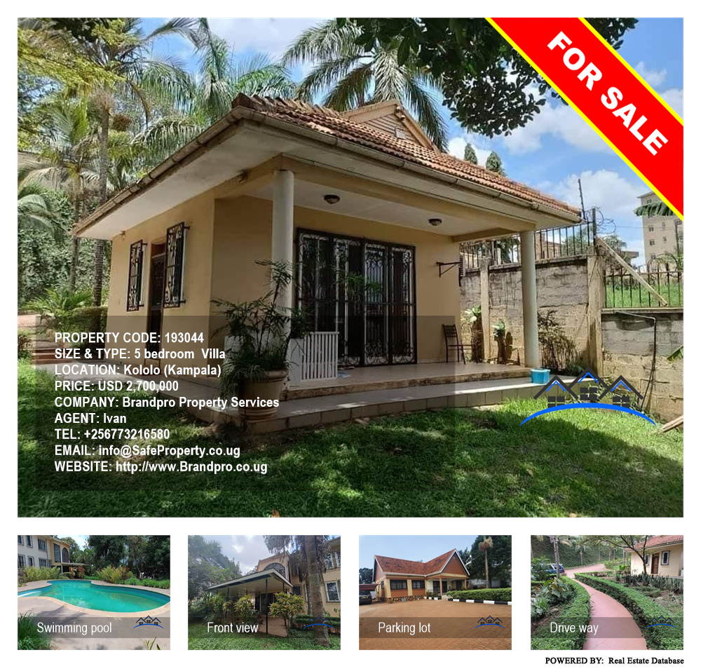 5 bedroom Villa  for sale in Kololo Kampala Uganda, code: 193044