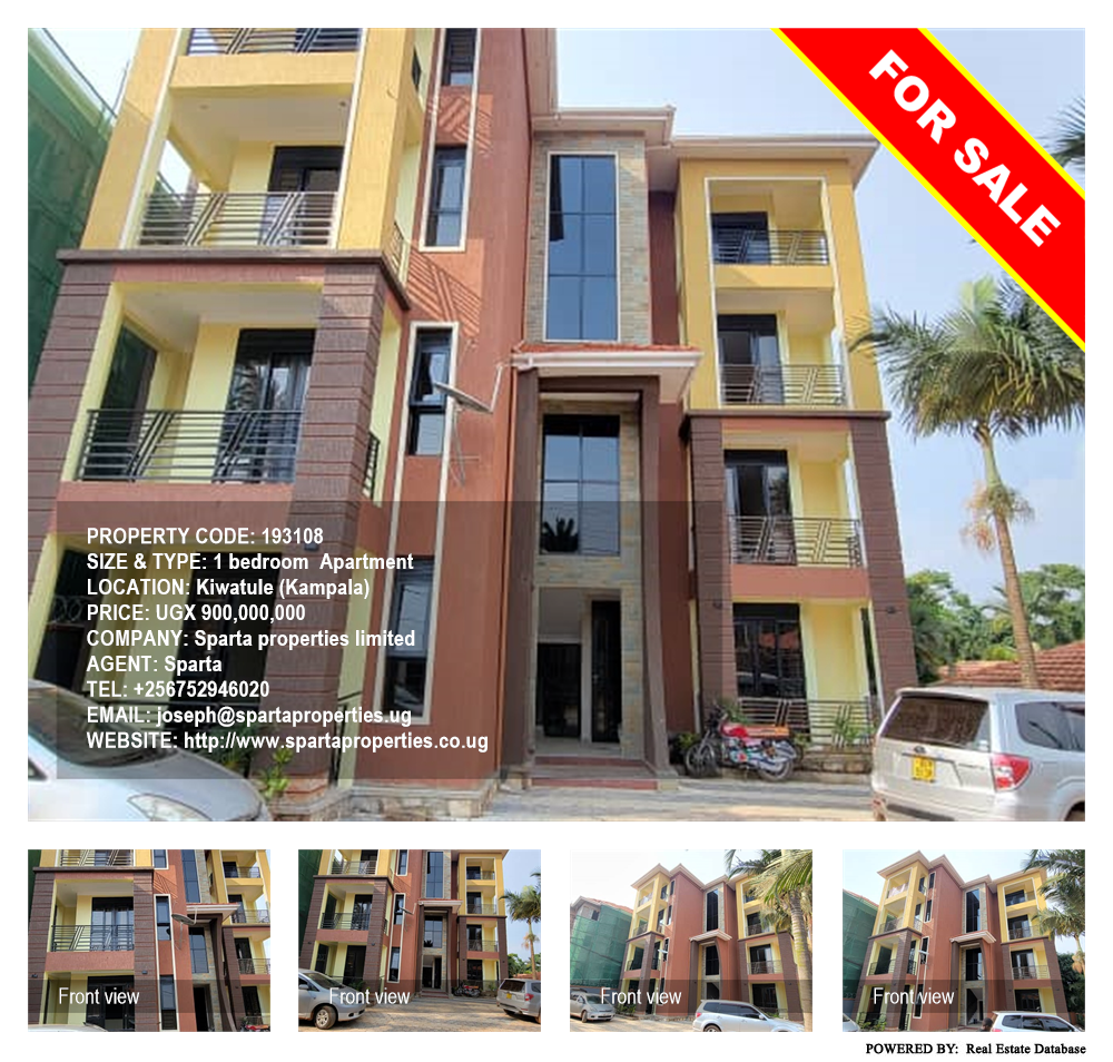 1 bedroom Apartment  for sale in Kiwaatule Kampala Uganda, code: 193108