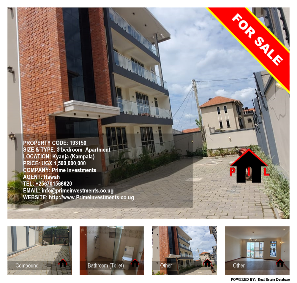 3 bedroom Apartment  for sale in Kyanja Kampala Uganda, code: 193150