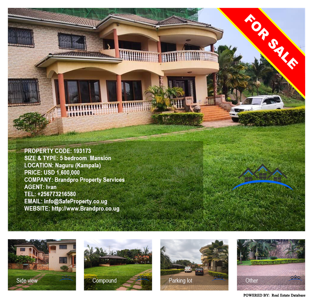 5 bedroom Mansion  for sale in Naguru Kampala Uganda, code: 193173