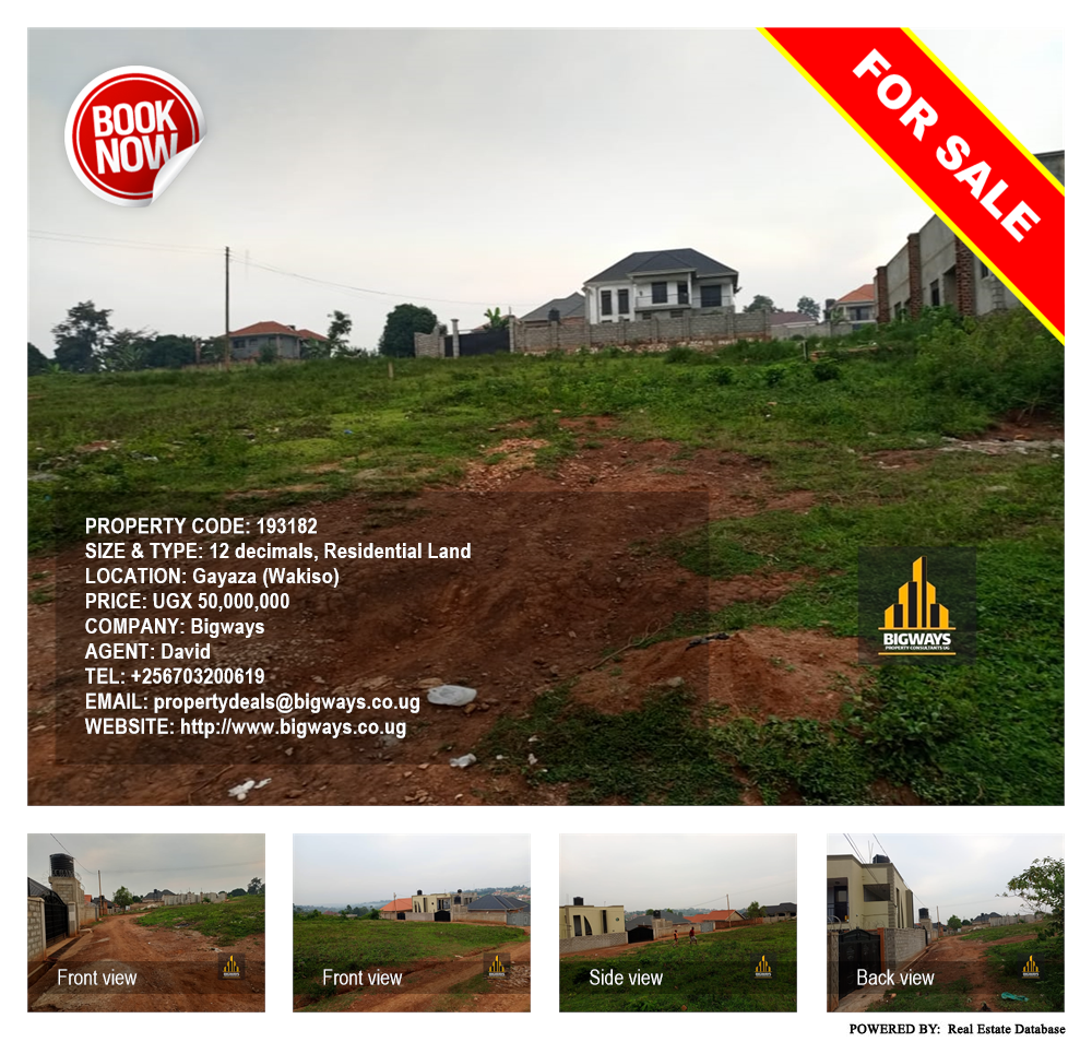 Residential Land  for sale in Gayaza Wakiso Uganda, code: 193182