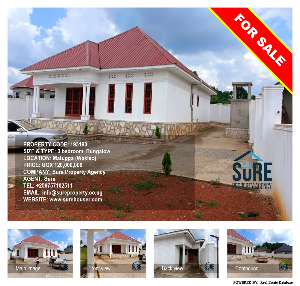 3 bedroom Bungalow  for sale in Matugga Wakiso Uganda, code: 193190