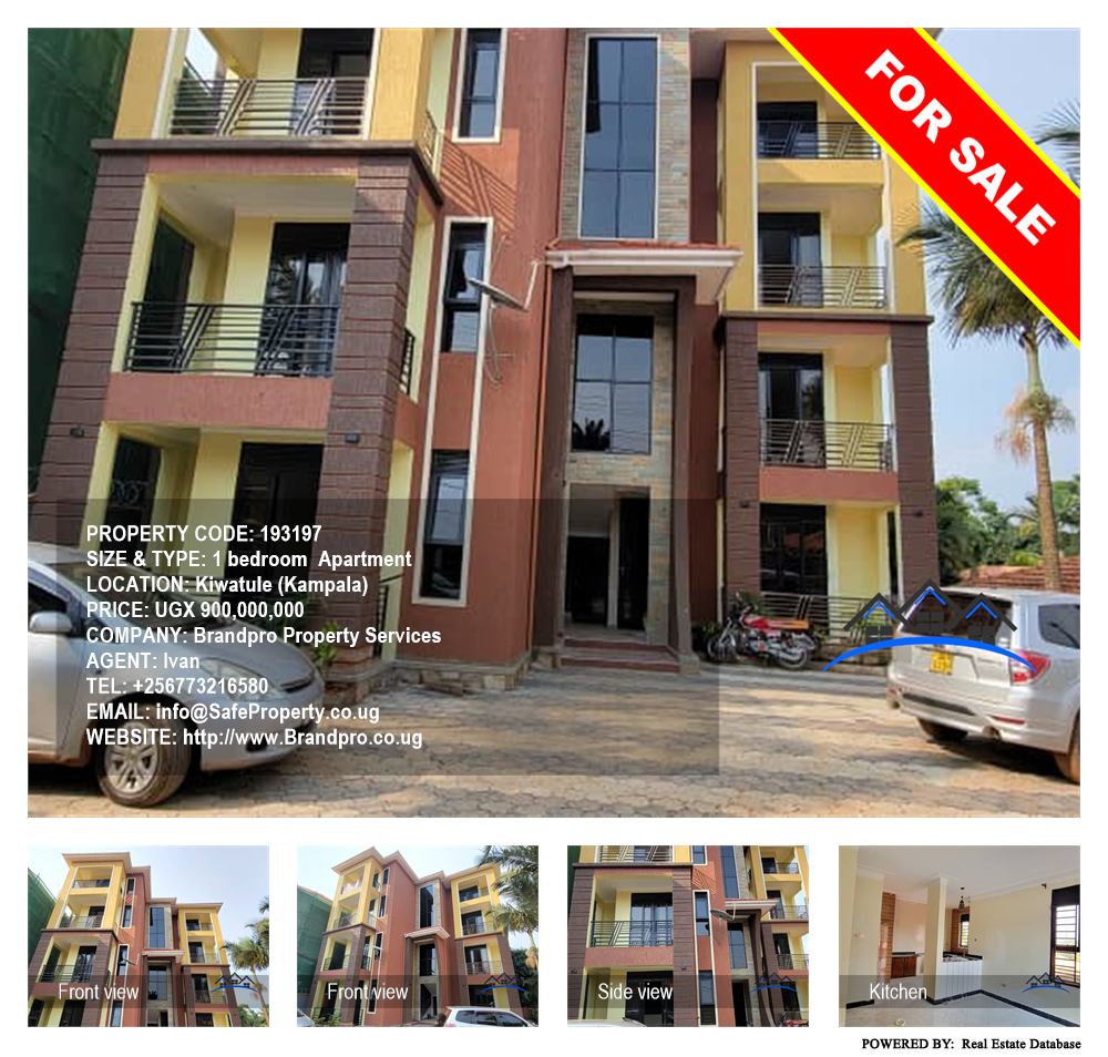 1 bedroom Apartment  for sale in Kiwaatule Kampala Uganda, code: 193197