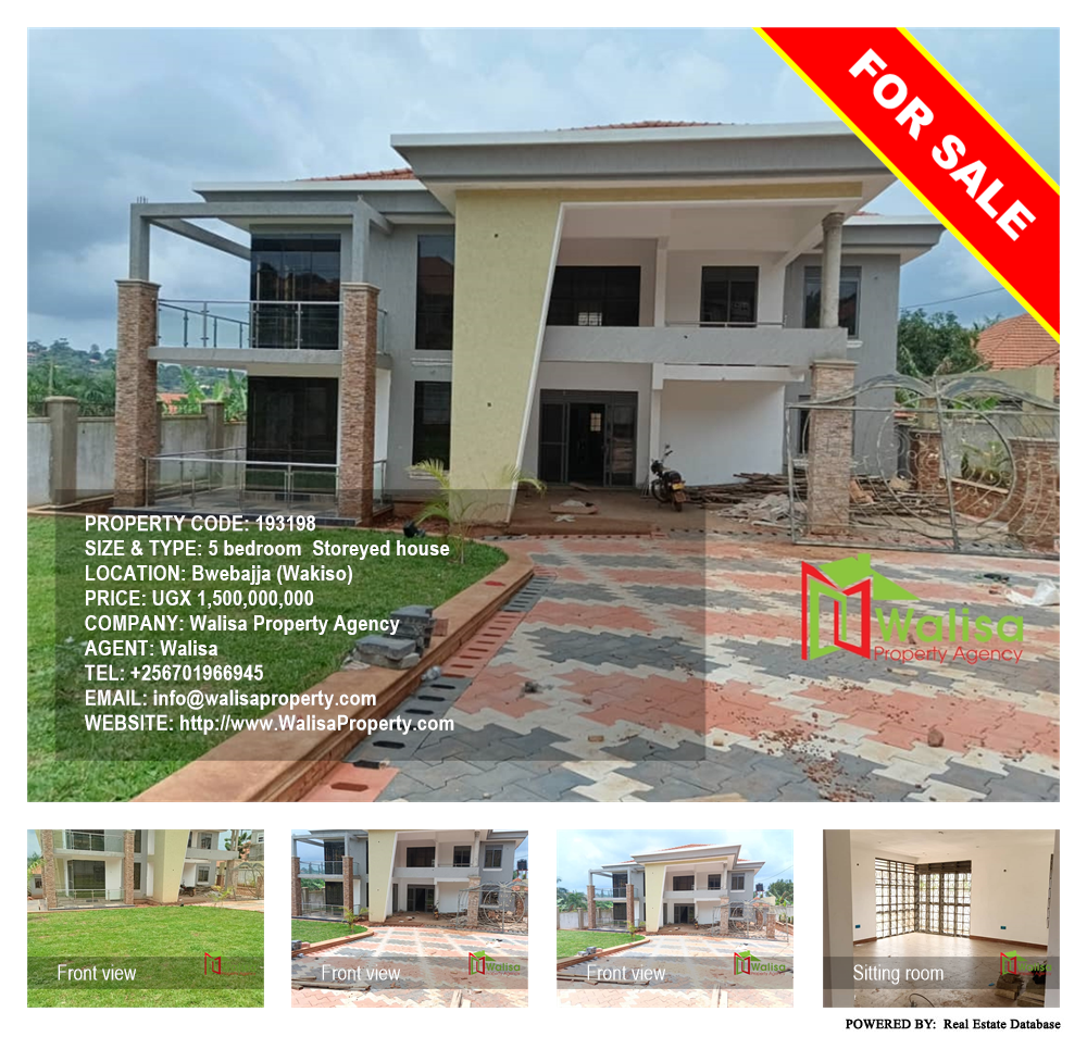 5 bedroom Storeyed house  for sale in Bwebajja Wakiso Uganda, code: 193198