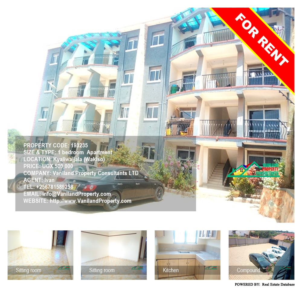 1 bedroom Apartment  for rent in Kyaliwajjala Wakiso Uganda, code: 193235