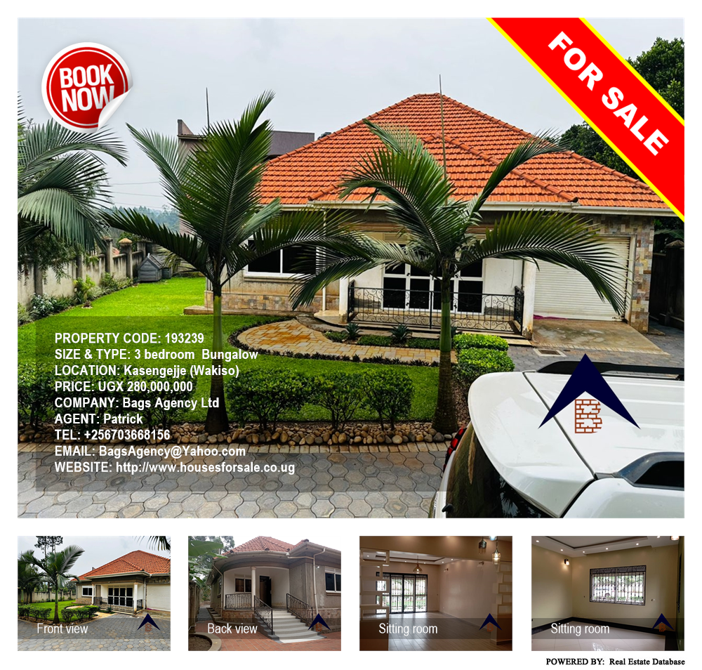 3 bedroom Bungalow  for sale in Kasengejje Wakiso Uganda, code: 193239