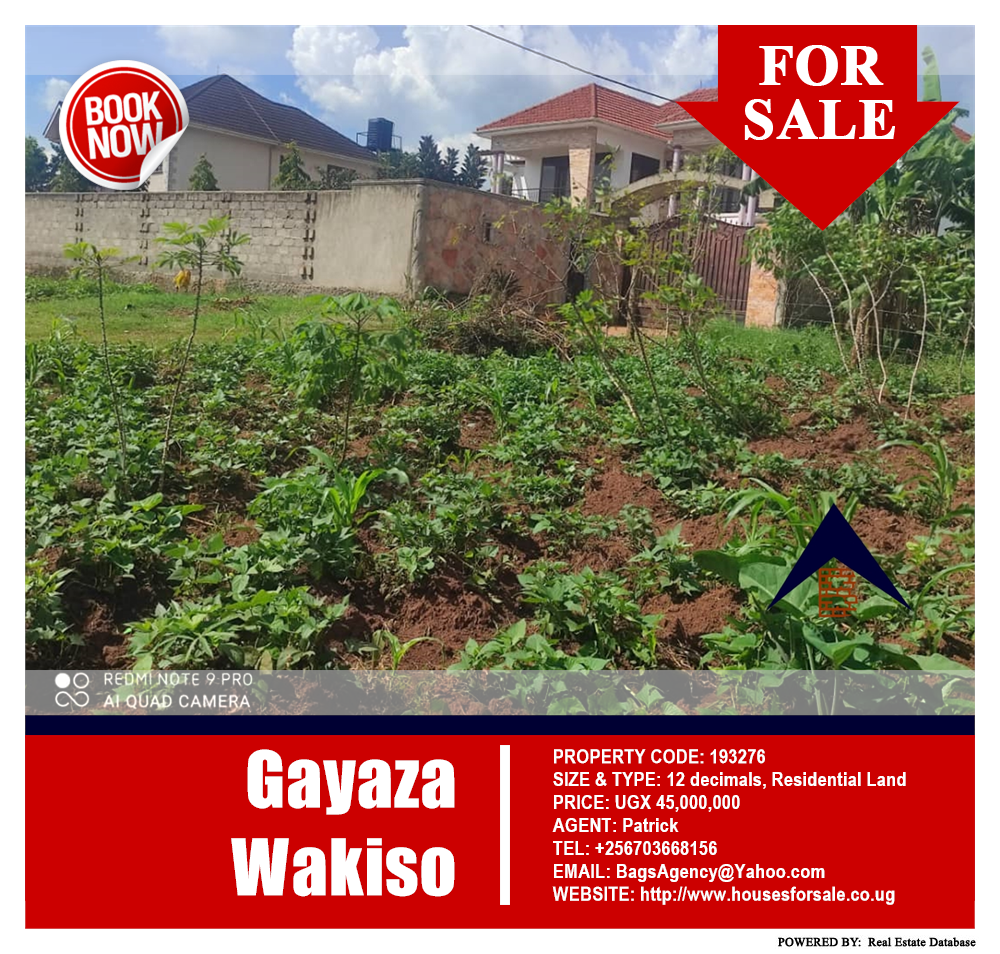 Residential Land  for sale in Gayaza Wakiso Uganda, code: 193276