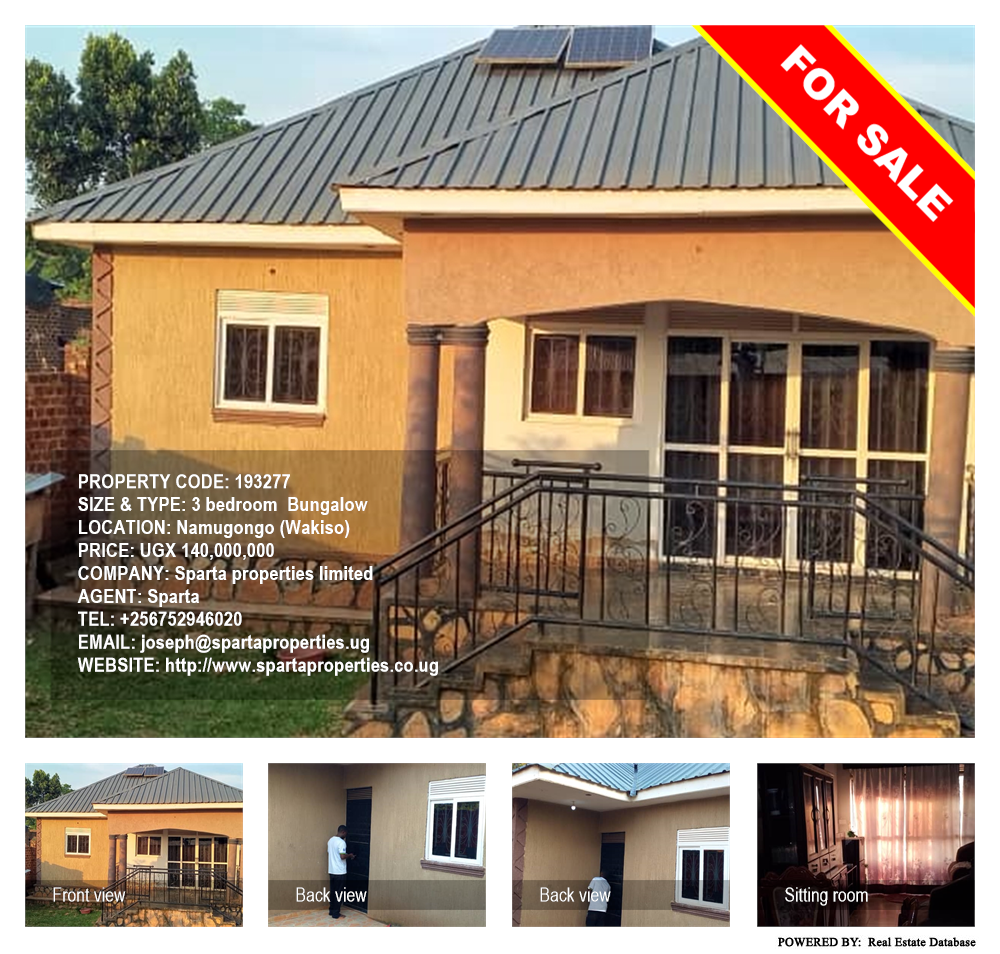 3 bedroom Bungalow  for sale in Namugongo Wakiso Uganda, code: 193277