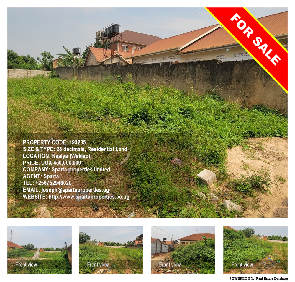 Residential Land  for sale in Naalya Wakiso Uganda, code: 193285