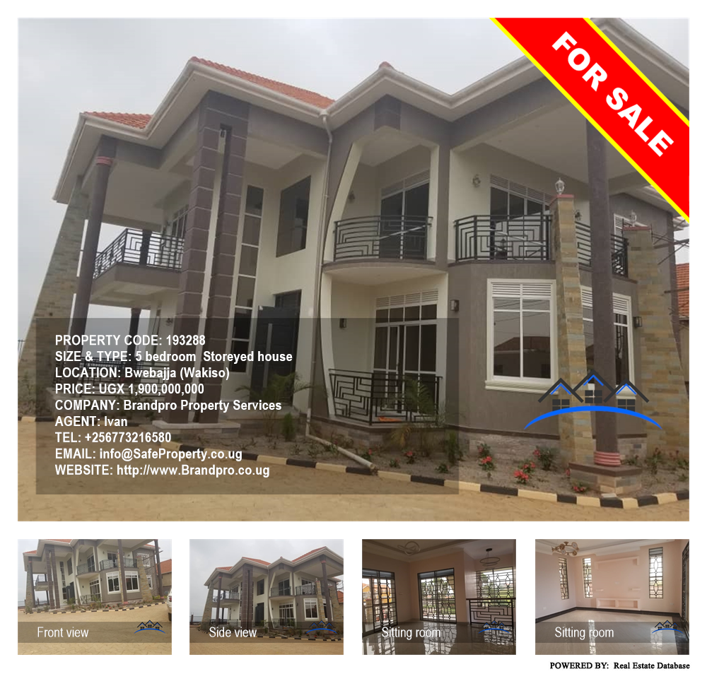 5 bedroom Storeyed house  for sale in Bwebajja Wakiso Uganda, code: 193288