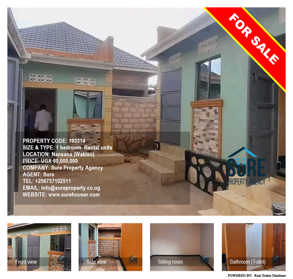 1 bedroom Rental units  for sale in Nansana Wakiso Uganda, code: 193314