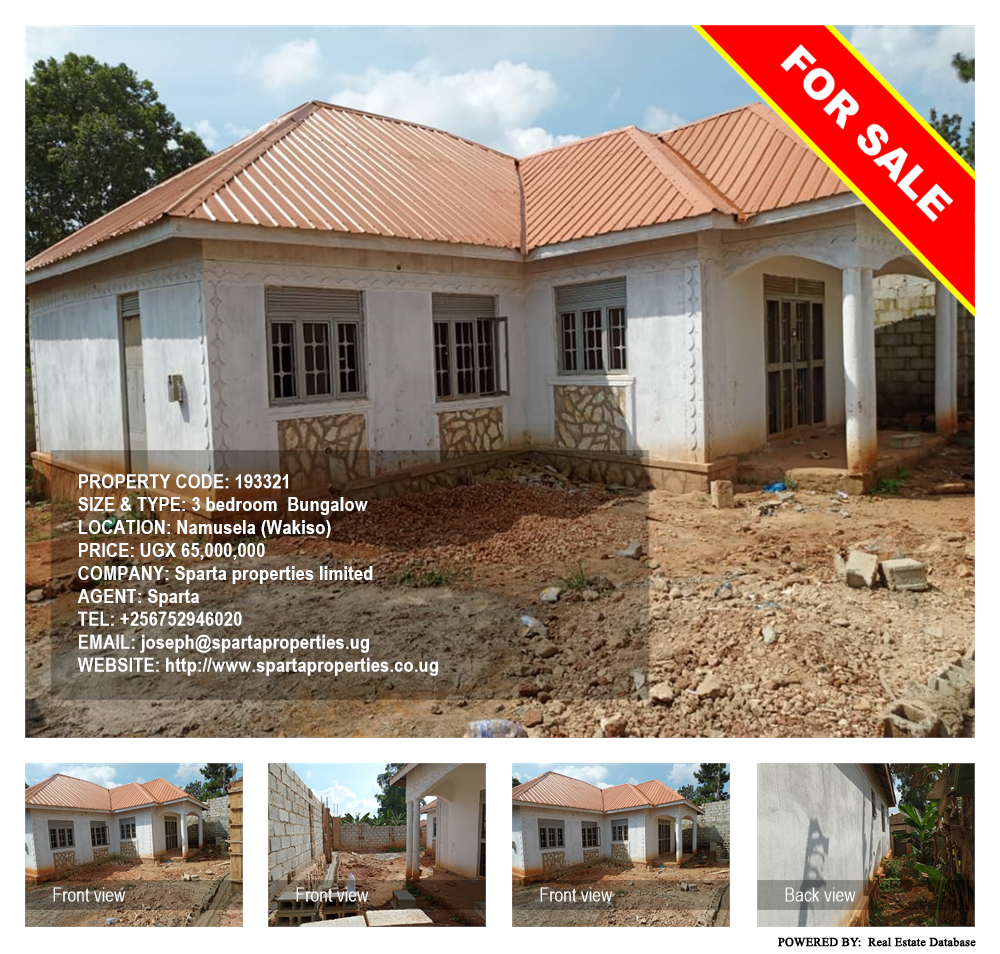 3 bedroom Bungalow  for sale in Namusela Wakiso Uganda, code: 193321