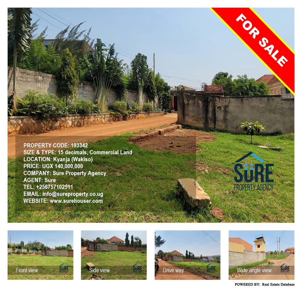 Commercial Land  for sale in Kyanja Wakiso Uganda, code: 193342