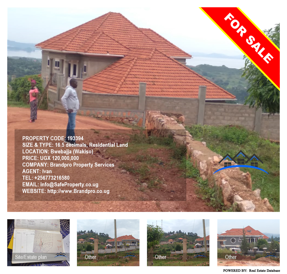 Residential Land  for sale in Bwebajja Wakiso Uganda, code: 193394