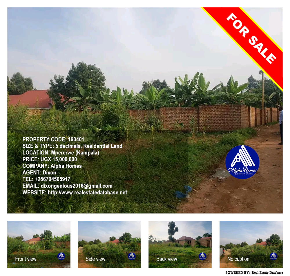 Residential Land  for sale in Mpererwe Kampala Uganda, code: 193401