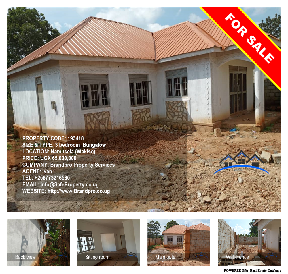 3 bedroom Bungalow  for sale in Namusela Wakiso Uganda, code: 193418