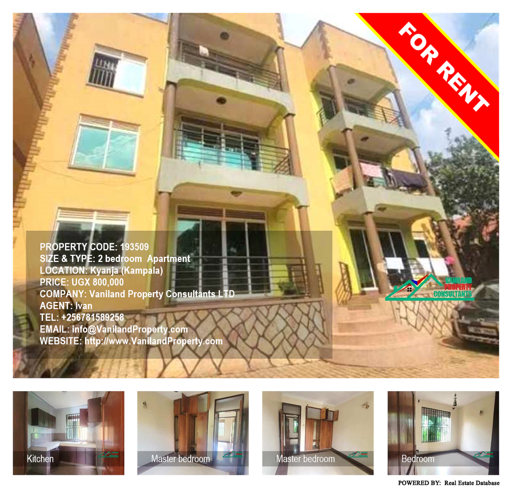 2 bedroom Apartment  for rent in Kyanja Kampala Uganda, code: 193509