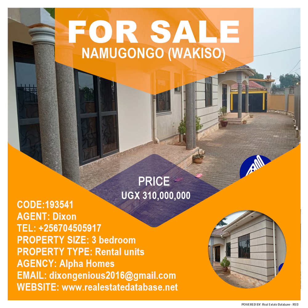 3 bedroom Rental units  for sale in Namugongo Wakiso Uganda, code: 193541