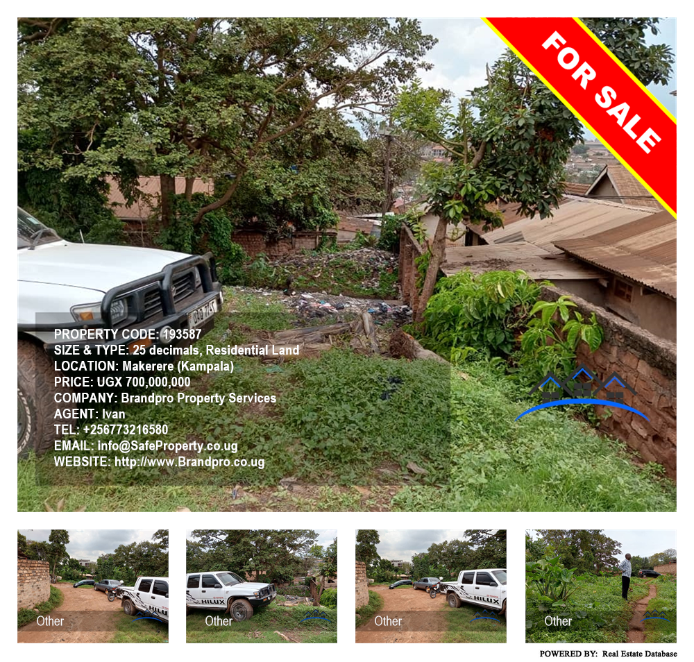 Residential Land  for sale in Makerere Kampala Uganda, code: 193587