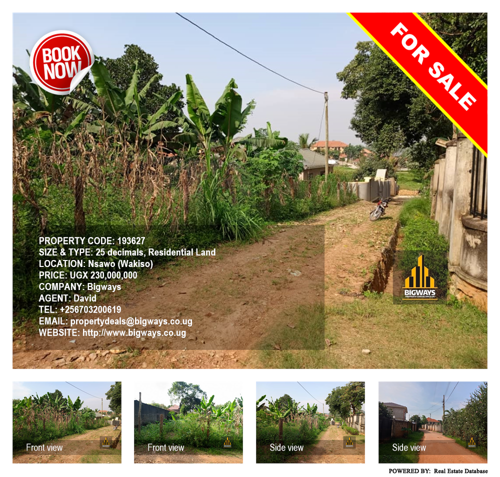 Residential Land  for sale in Nsawo Wakiso Uganda, code: 193627