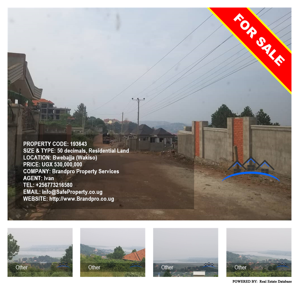 Residential Land  for sale in Bwebajja Wakiso Uganda, code: 193643