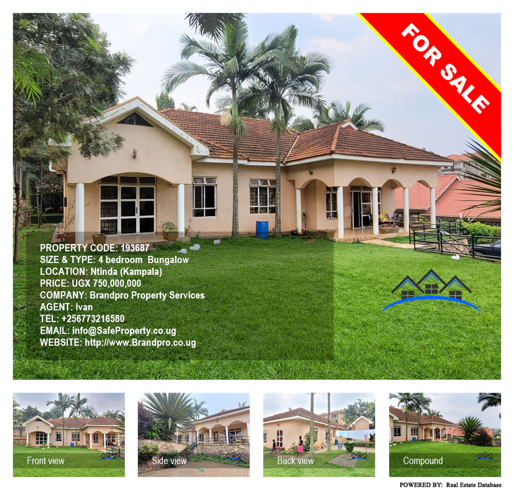 4 bedroom Bungalow  for sale in Ntinda Kampala Uganda, code: 193687